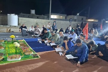 محفل قرآنی در جوار گلزار شهید گمنام روستای عامری برگزار شد