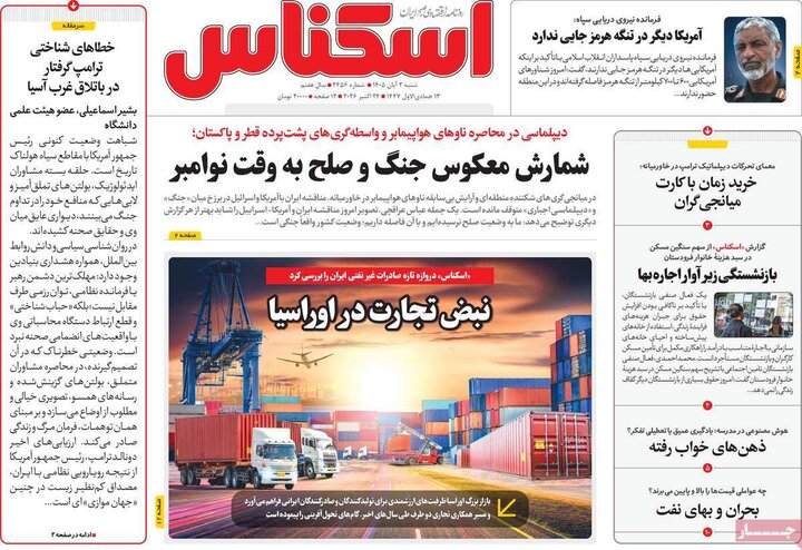 روزنامه های اقتصادی 2 آبان