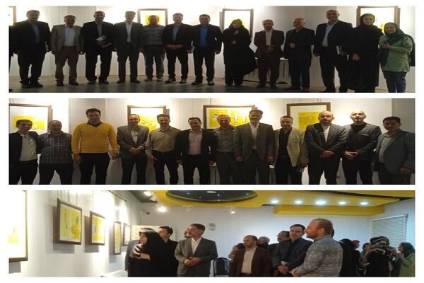 نمایشگاه کاریکاتور «واگویه‌های مرد عینکی» در ازنا افتتاح شد