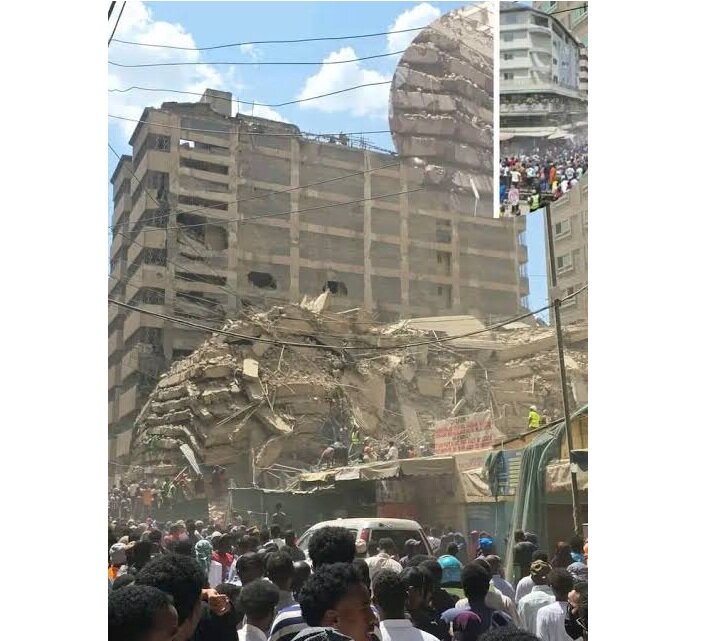 VIDEO: Moment when an 18-story building collapses in Kenya