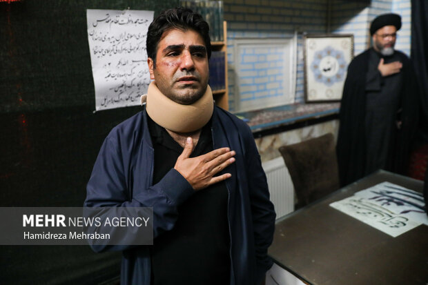 وداع با پیکر <a href='https://sayeb.ir/tag/%d8%b4%d9%87%db%8c%d8%af'></div>شهید</a> «محمدرضا طالبی» در مسجد خرقانی