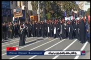رژه اقشار مختلف مردم خرم‌آباد در رزمایش جانفدای ایران
