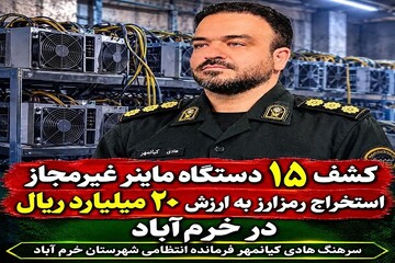 کشف ۱۵ دستگاه ماینر غیرمجاز در خرم‌آباد
