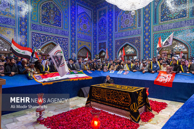تشرف شیوخ عشایر <a href='https://sayeb.ir/tag/%d8%b9%d8%b1%d8%a7%d9%82'></div>عراق</a> به حرم امام رضا(ع)
