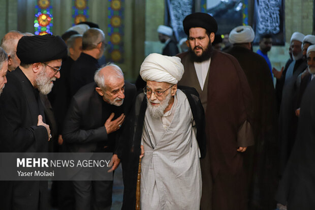 مراسم چهلم آیت‌الله شبیری زنجانی در قم