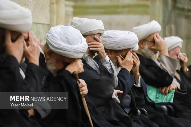 مراسم چهلم آیت‌الله شبیری زنجانی در قم