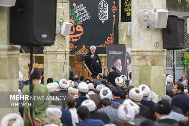 مراسم چهلم آیت‌الله شبیری زنجانی در قم