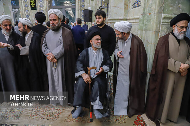 مراسم چهلم آیت‌الله شبیری زنجانی در قم