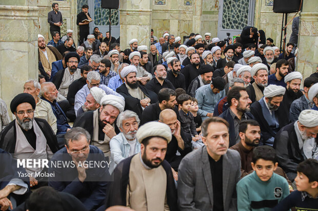 مراسم چهلم آیت‌الله شبیری زنجانی در قم
