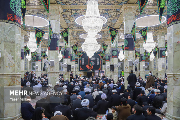 مراسم چهلم آیت‌الله شبیری زنجانی در قم