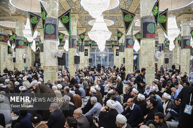 مراسم چهلم آیت‌الله شبیری زنجانی در قم