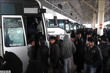 بازگشت زائران دهه آخر صفر با 9 هزار اتوبوس/ افزایش سه برابری ناوگان پایانه‌های خراسان رضوی