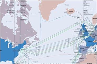 نقشه کابل های زیرآبی اینترنت/ اینترنت چگونه به دورترین نقاط زمین می رود 