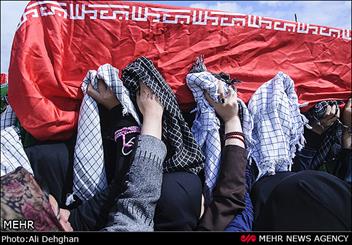 برگزاری مراسم تکریم شهدای تازه تفحص شده در معراج شهدای اهواز