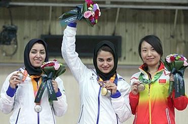 Women shooter bring Iran’s camp the first gold



