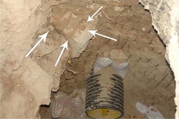 Prehistoric pottery unearthed by sewage digs