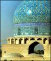 Tiles creeping on dome of Imam Mosque in Isfahan